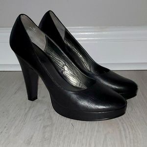 Black Leather Heels